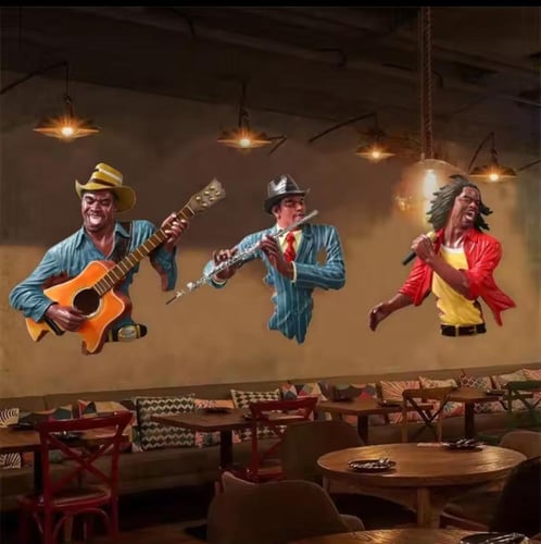 مجسمات جدارية عازفين