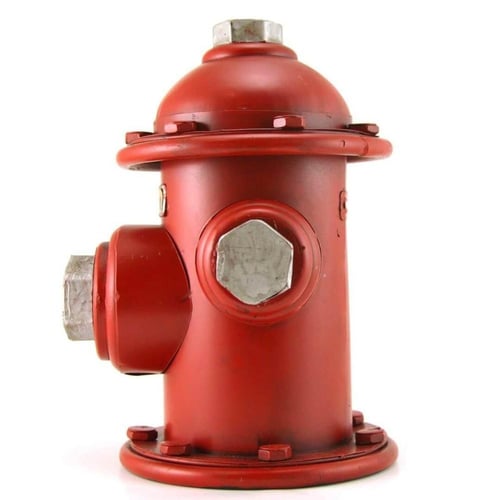 ديكور حديد مع حصالة بشكل مطافي