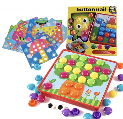 تركيب الازرار الملونة