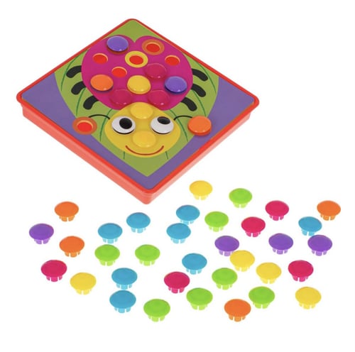 تركيب الازرار الملونة