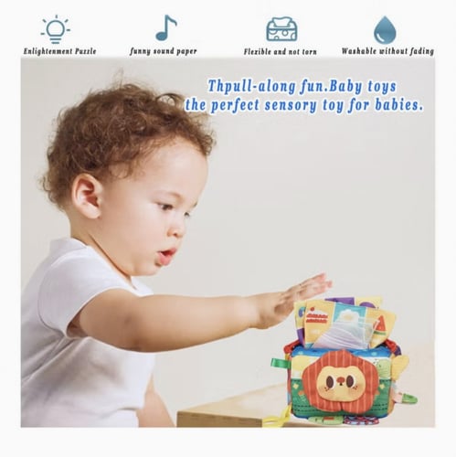 صندوق مناديل حسي للأطفال