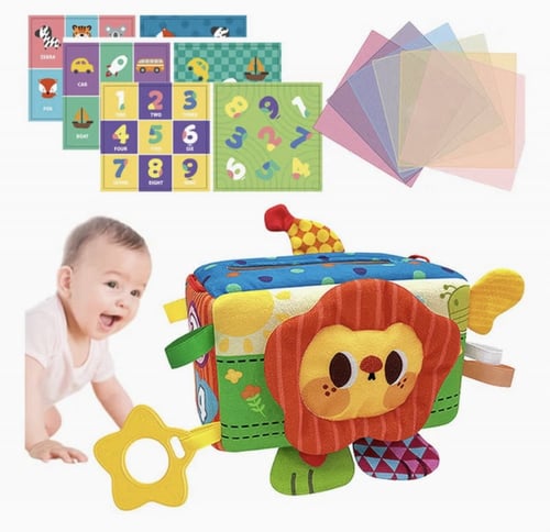 صندوق مناديل حسي للأطفال