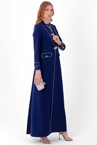 بلاتينيوم فضي بليزر - كحلي