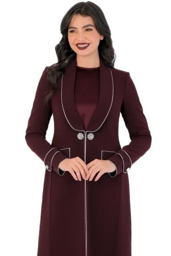 بلاتينيوم فضي بليزر - برغندي