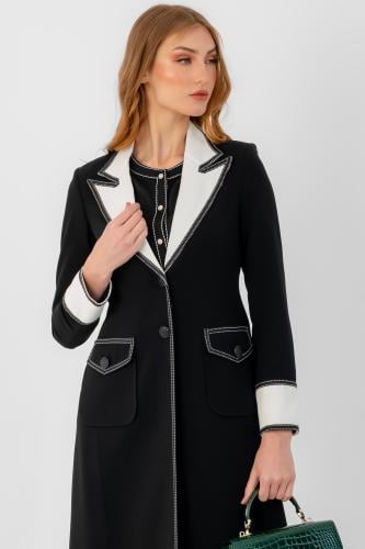 قلوري 1 بليزر - اسود ياقة أوف وايت