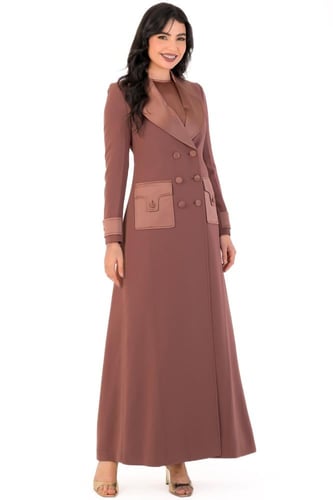 فانسي ساتان بليزر - كراميل