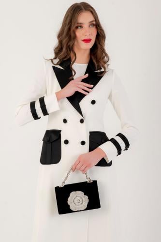 مارڤل ساتان بليزر - أوف وايت وأسود