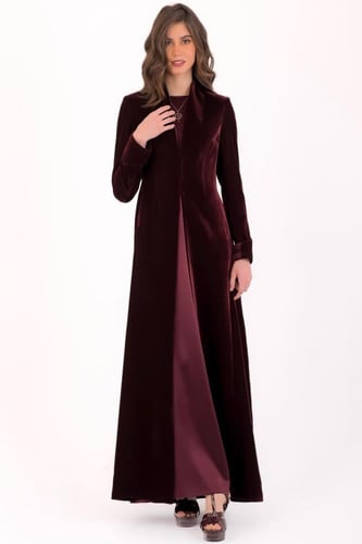 مون بليزر - مخمل برغندي