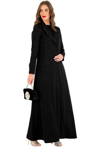 كاجوال بليزر - فلاورد أسود