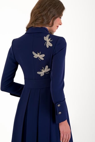 ايليقنت 1 بليزر - كحلي فضي