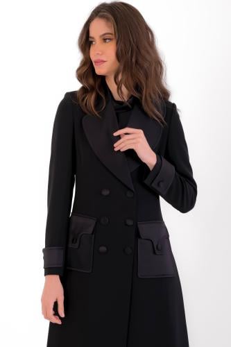 فانسي ساتان بليزر - اسود