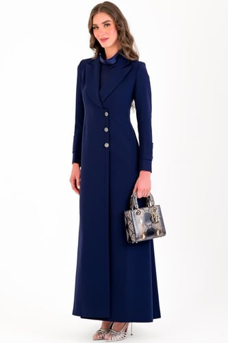 ايليقنت 1 بليزر - كحلي فضي