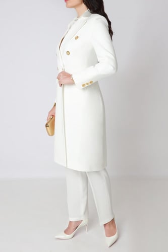 بالطو كلاسيك - اوف وايت