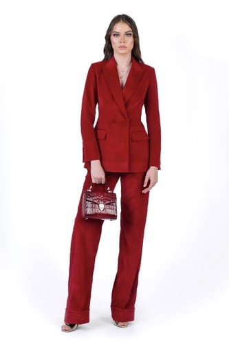 طقم جاكيت - أحمر