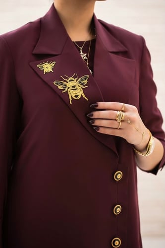 ايليقنت عباية برغندي