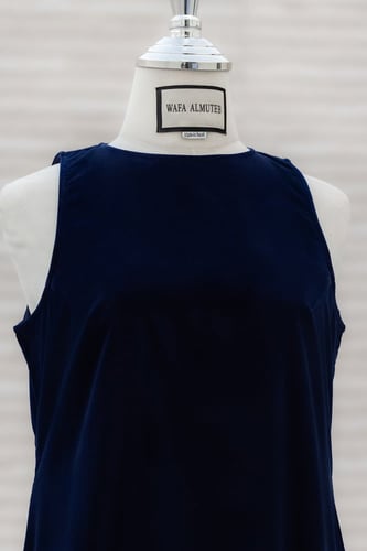 فستان مخمل كحلي