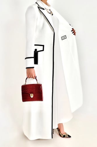 قلوري 2 عباية اوف وايت واسود