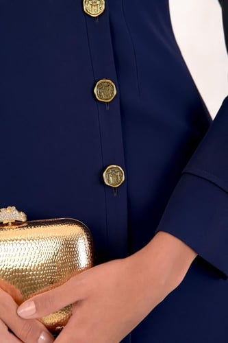 ايليقنت 1 بليزر - كحلي ذهبي