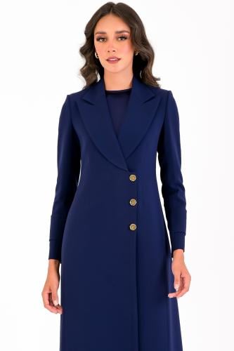 ايليقنت 1 بليزر - كحلي ذهبي