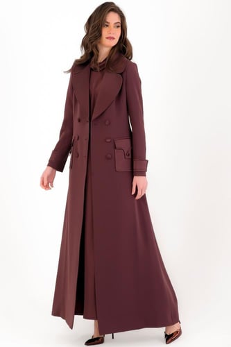 فانسي ساتان بليزر - بني