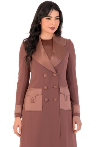 فانسي ساتان بليزر - كراميل