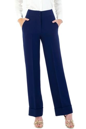 بنطلون بساق واسعة - كحلي