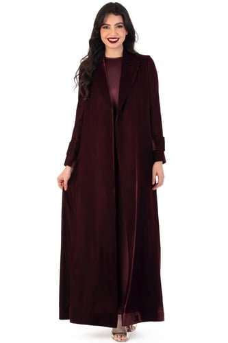 كاجوال بليزر - مخمل برغندي