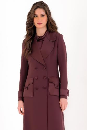 فانسي ساتان بليزر - بني