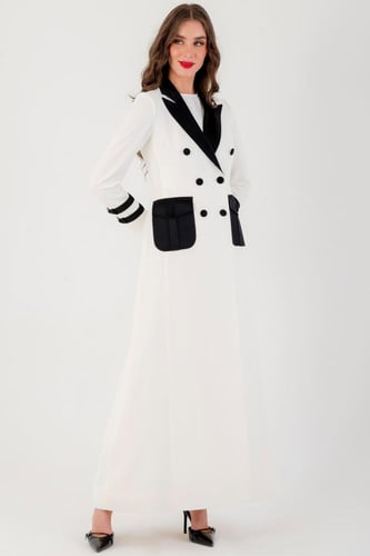 مارڤل ساتان بليزر - أوف وايت وأسود