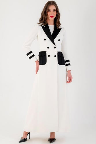 مارڤل ساتان بليزر - أوف وايت وأسود