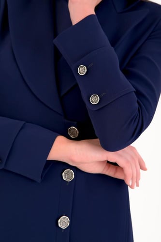 ايليقنت 1 بليزر - كحلي فضي