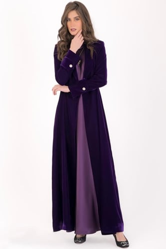 كاجوال بليزر - مخمل باذنجاني