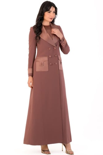 فانسي ساتان بليزر - كراميل