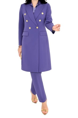 بالطو كلاسيك - بنفسجي