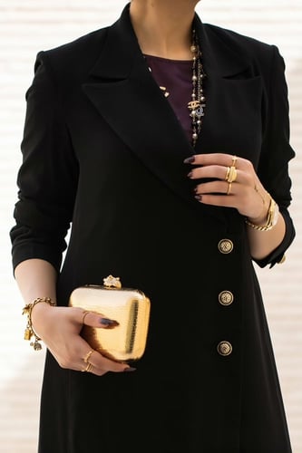 ايليقنت 1 بليزر - اسود ذهبي