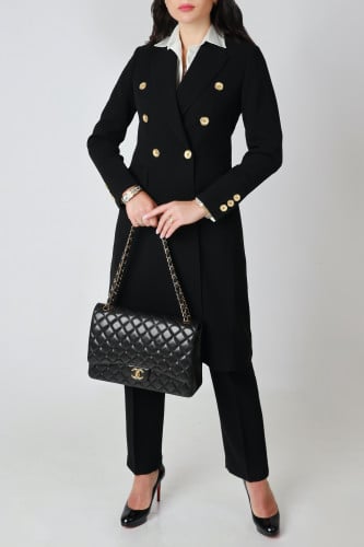 بالطو كلاسيك - أسود