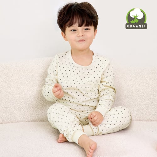 بجامة من القطن العضوي بأكمام طويلة