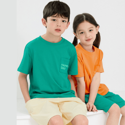 طقم اليوم السعيد أنيق قطني ومريح مناسب للجنسين تشي...