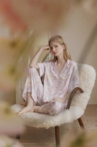 creme pink - بجامة نسائية