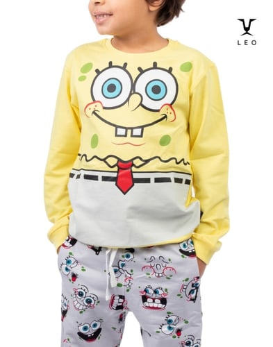 بجامة قطن خريفي/شتوي ولادي