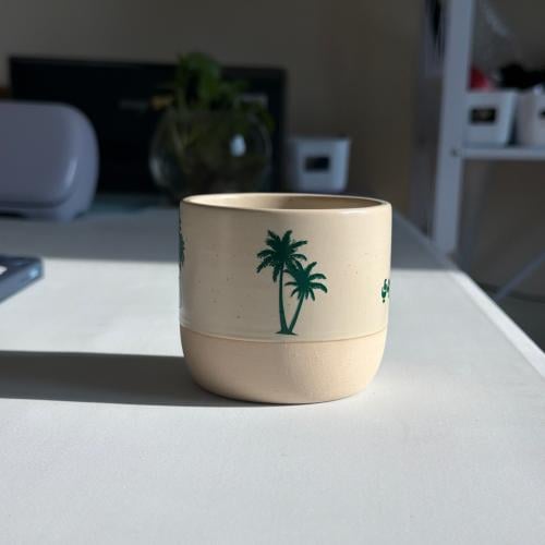 كوب سيراميك فخار 230ml نخلة