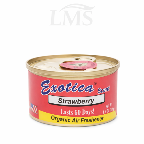 معطر سيارة Exotica Strawberry – علبة فراولة تدوم 6...