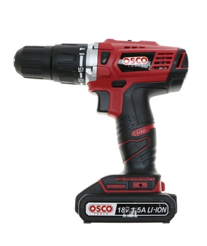 دريل بطارية 13مم 18 فولط -2 بطارية -اوسكو