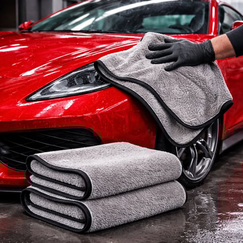 منشفة كاربرو تجفيف سيارة 50×70 رصاصي فائقة الامتصا...