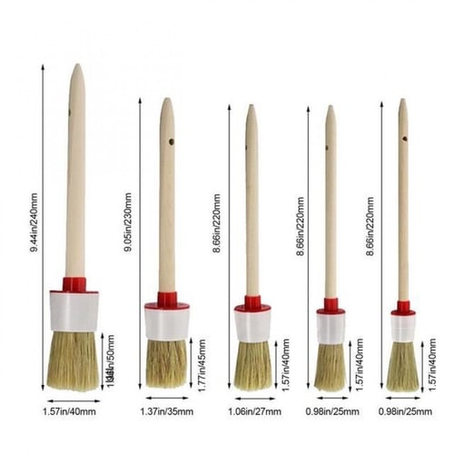فرشاة تنظيف السيارة فرشاة ناعمة فرشاة ذات مقبض خشب...
