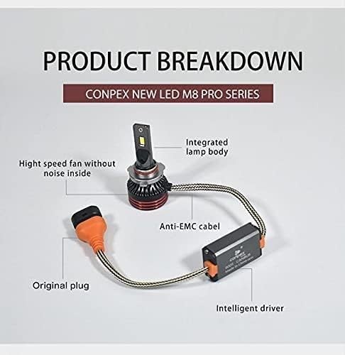 لمبة ليد أمامية كونبكس m8 برو