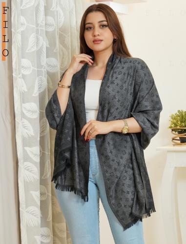 سكارف لويس فيتون - أسود خفيف