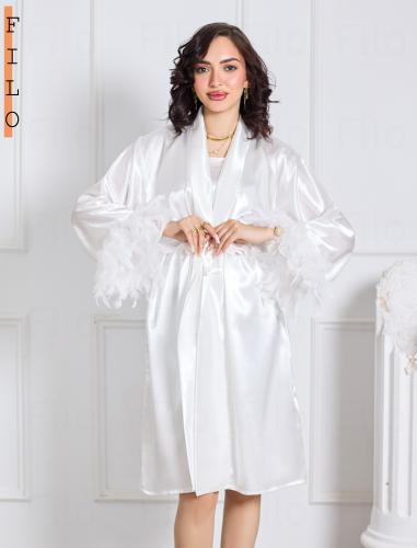 روب عروس ريش كم