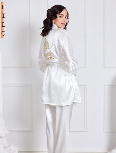 طقم بجاما قطعتين - اوف وايت