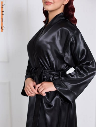 روب عروس كلاسيك اسود